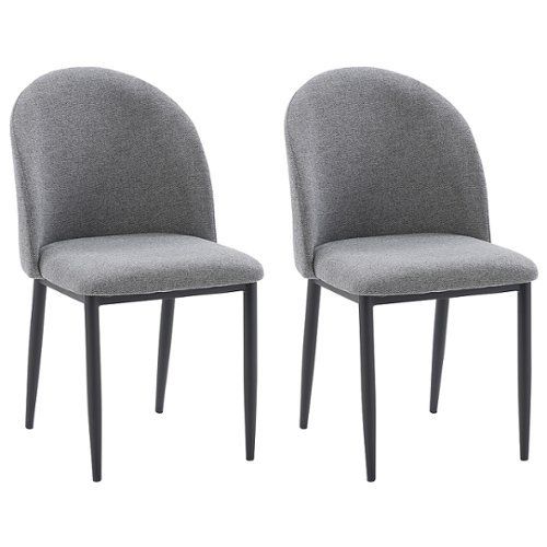 CorLiving - Nash Side Chair With Black Legs - Grey
