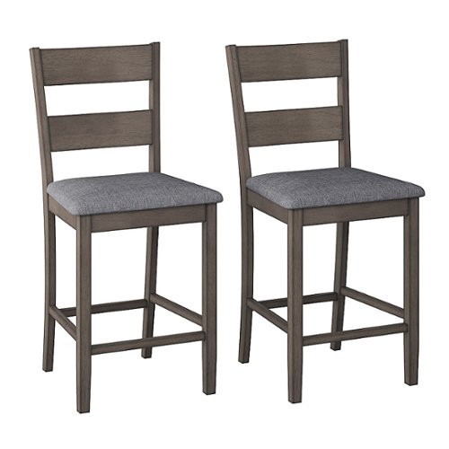 

CorLiving - Tuscany Counter Height Dining Chair (Set of 2) - Washed Grey