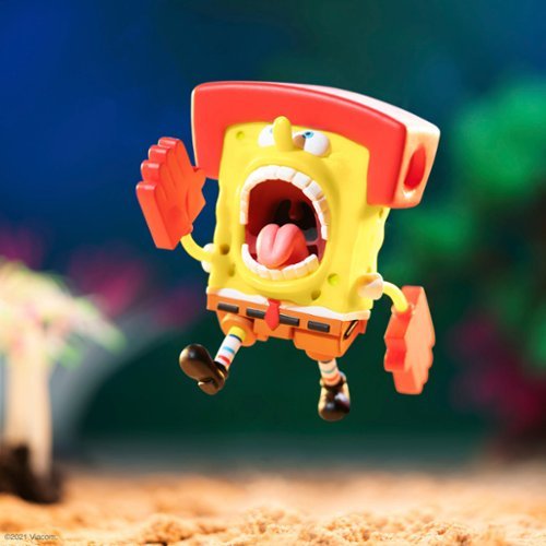Super7 ReAction 3.75 in Plastic SpongeBob SquarePants - Kah-Rah-Tay SpongeBob WORLDWIDE DELIVERY