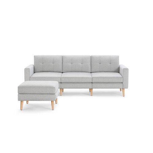 

Burrow - Mid-Century Nomad Sofa with Ottoman - Crushed Gravel