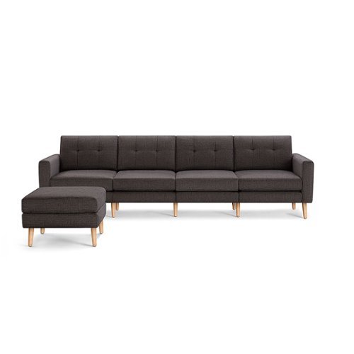 

Burrow - Mid-Century Nomad King Sofa with Ottoman - Charcoal