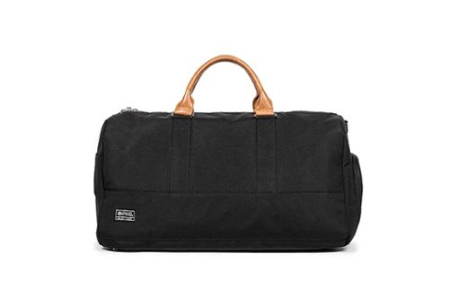 PKG Bishop 42L Recycled Duffle Bag - Black/Tan WORLDWIDE DELIVERY