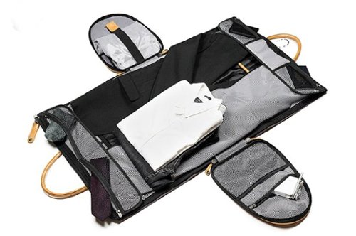 PKG Rosedale 41L Recycled Garment Duffle Bag - Navy/Tan WORLDWIDE DELIVERY