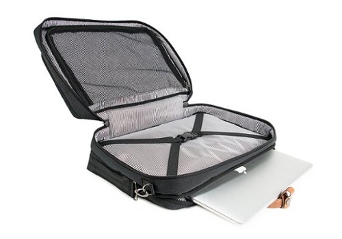 PKG Trenton 31L Recycled Messenger Bag with Garment Compartment - Grey/Tan SHOP ONLINE