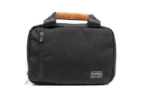 PKG Simcoe Recycled Toiletry Bag - Black/Tan WORLDWIDE DELIVERY