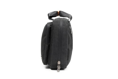 PKG Simcoe Recycled Toiletry Bag - Black/Tan GLOBAL SHIPPING