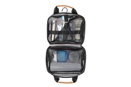 PKG Simcoe Recycled Toiletry Bag - Black/Tan BUY ONLINE
