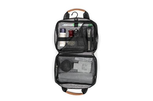PKG Simcoe Recycled Toiletry Bag - Navy/Tan WORLDWIDE DELIVERY