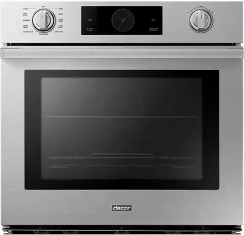 Front. Dacor - Transitional 30" Built-In Single Electric Four-Part Pure Convection Wall Oven with Steam Assist and Chef Mode - Silver Stainless Steel.