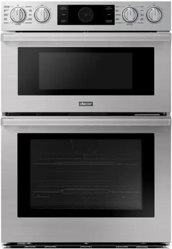 Front. Dacor - Transitional 30" Built-In Electric Four-Part Pure Convection Combination Wall Oven with Microwave and Steam Assist - Silver Stainless Steel.