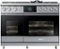 Dacor - Contemporary 6.6 Cu. Ft. Slide-In Double Oven Dual Fuel Four-Part Pure Convection Range with GreenClean and Griddle - Silver Stainless Steel-Front_Standard