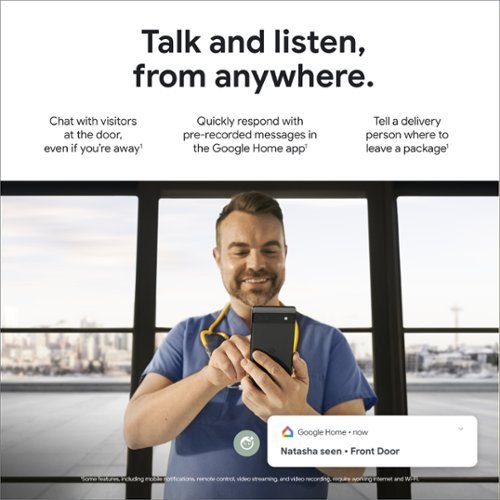 Google Nest Wi-Fi Video Doorbell - Battery Operated - Snow GLOBAL SHIPPING