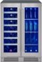 Zephyr - Presrv 24 in. 21-Bottle and 64-Can Wine and Beverage Cooler with Dual Temperature Zone and French Doors - Stainless Steel/Glass-Front_Standard