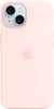 Apple - iPhone 15 Silicone Case with MagSafe - Light Pink-Front_Standard