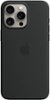 Apple - iPhone 15 Pro Max Silicone Case with MagSafe - Black-Front_Standard 
