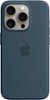 Apple - iPhone 15 Pro Silicone Case with MagSafe - Storm Blue-Front_Standard 
