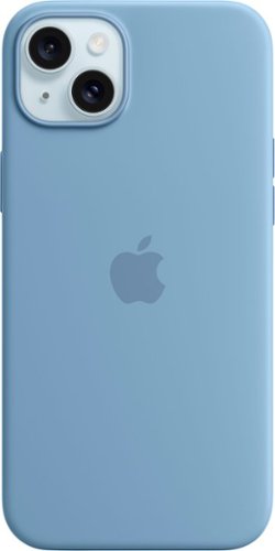 Apple - iPhone 15 Plus Silicone Case with MagSafe - Winter Blue-Front_Standard 