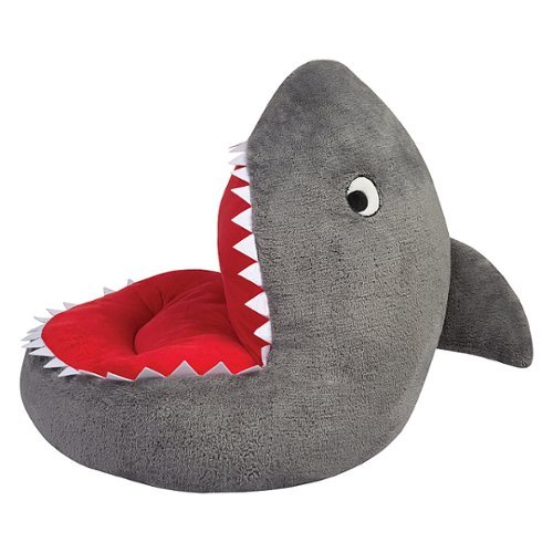 Trend Lab - Toddler Plush Shark Character Chair - Gray