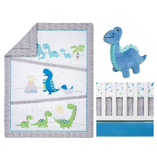 

Sammy & Lou - Dinosaur Pals 4pc Crib Bedding Set