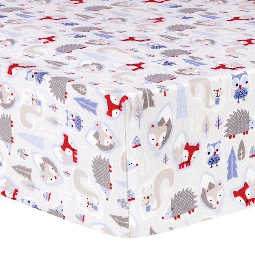 

Trend Lab - Lilac Winter Forest Flannel Fitted Crib Sheet