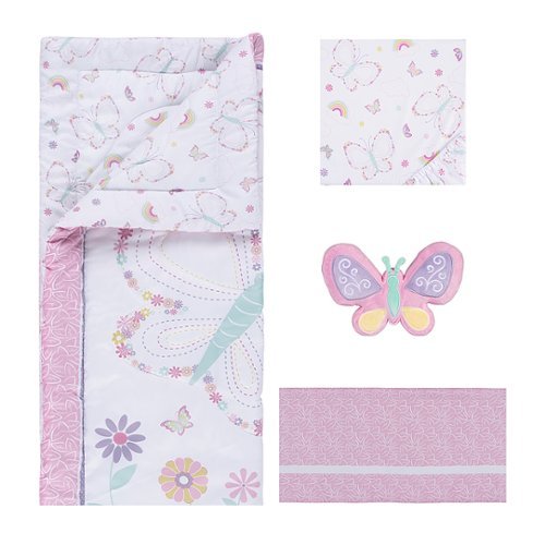 

Sammy & Lou - Floral Butterfly 4pc Crib Bedding Set
