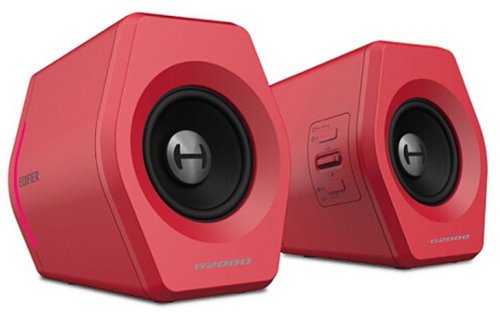 Edifier - G2000 2.0 Bluetooth Gaming Speakers with RGB Lighting (2-Piece) - Red