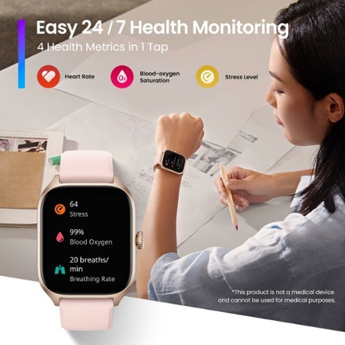 Amazfit  GTS 4 Smartwatch 44.45mm Aluminum Alloy - Brown SHOP ONLINE