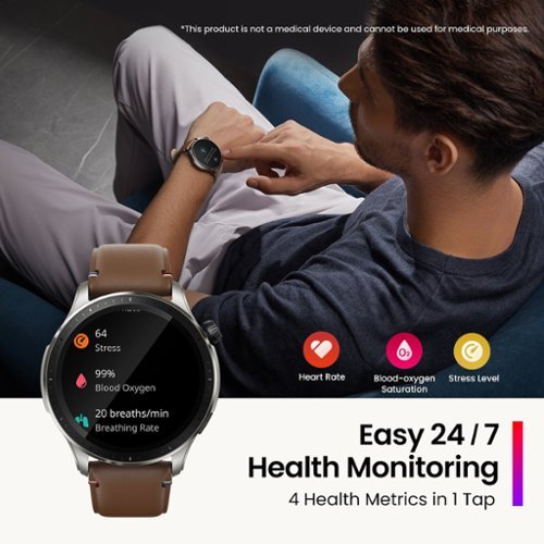 Amazfit  GTR 4 Smartwatch 36.2mm Aluminum Alloy - Gray BUY ONLINE