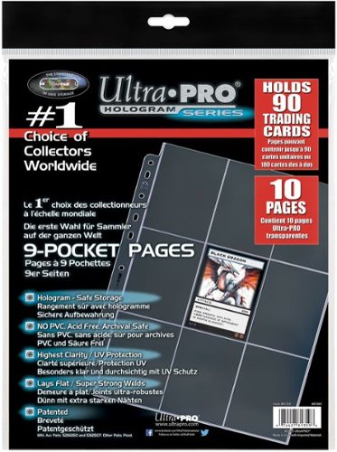 Ultra PRO - 9-Pocket 11-Hole Platinum Page 10-Count Pack