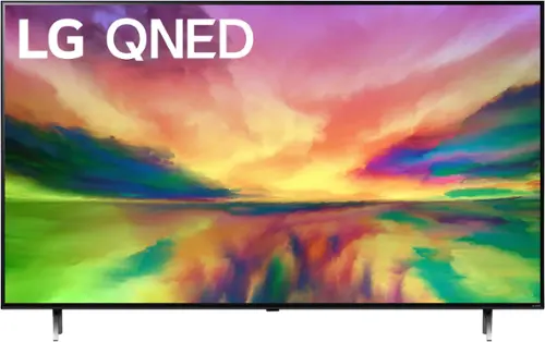 Front. LG - 75" Class 80 Series QNED 4K UHD Smart webOS TV - Dark Steel Silver.