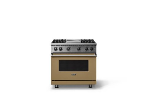 Viking - 5.1 Cu. Ft. 36"W Freestanding LP Gas Sealed 4 Burner Range with Griddle - Golden Hour-Front_Standard 
