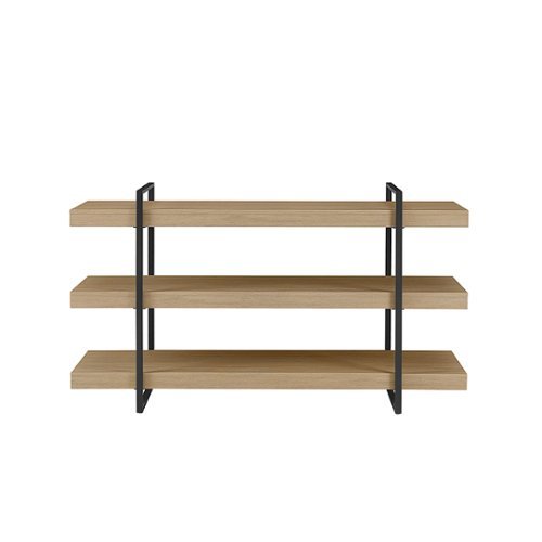 

Walker Edison - Minimalist Floating-Shelf Bookcase - Coastal Oak
