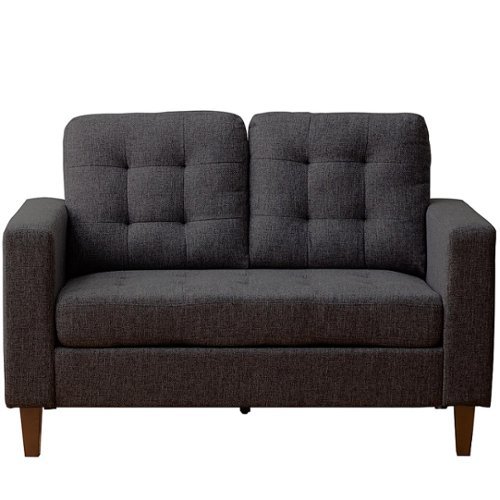 Image of Brookside - Brynn 53" Upholstered Loveseat - Charcoal