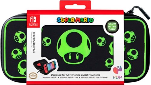 PDP Travel Case Plus GLOW For Nintendo Switch, Nintendo Switch Lite, Nintendo Switch - OLED Model - 1-Up Mushroom HOW TO BUY
