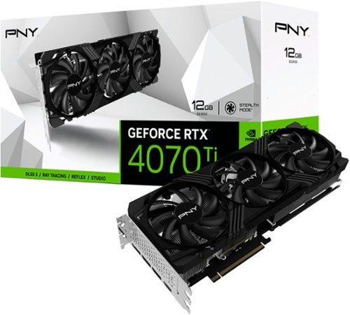 

PNY - NVIDIA GeForce RTX 4070 Ti 12GB GDDR6X PCI Express 4.0 Graphics Card with Triple Fan and DLSS 3 - Black