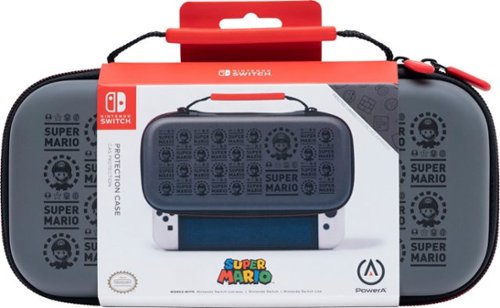 PowerA Protection Case for Nintendo Switch - OLED Model, Nintendo Switch or Nintendo Switch Lite - Super Mario Black BUY IN EUROPE