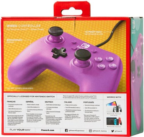 PowerA Wired Controller for Nintendo Switch - Grape Purple BUY IN EUROPE