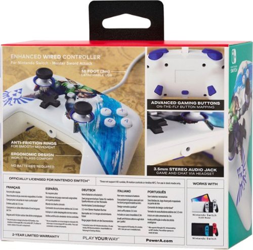 PowerA Enhanced Wired Controller for Nintendo Switch - Master Sword Attack BUY IN EUROPE
