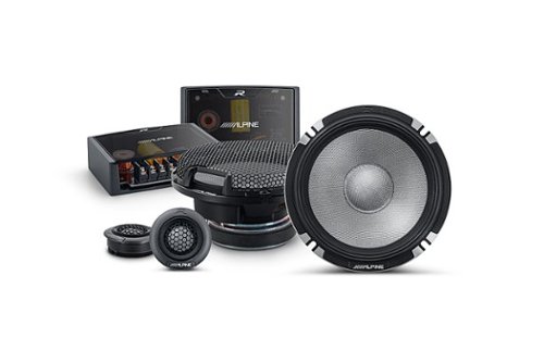 Alpine - R-Series 6.5" 2-Way Hi-Resolution Component Pro Car Speakers with Glass Fiber Reinforced Cone (Pair) - Black