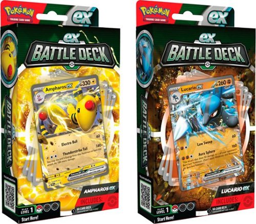 Pokémon - Trading Card Game: Battle Deck - Ampharos ex or Lucario ex - Styles May Vary
