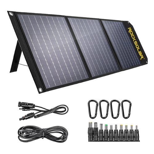 

Rocksolar - Foldable 60W Solar Panel - Black