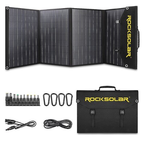 

Rocksolar - Foldable 100W Solar Panel - Black