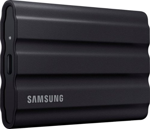 Samsung - Geek Squad Certified Refurbished T7 Shield 2TB External USB 3.2 Gen 2 Rugged SSD IP65 Water Resistant - Black