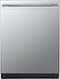 LG - STUDIO 24" Top Control Smart Built-In Tub Dishwasher with 3rd Rack, QuadWash Pro and 40dBA - Stainless Steel-Front_Standard