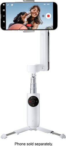 Insta360 - Flow Standard 3-axis Gimbal Stabilizer for Smartphones with built-in Tripod - White