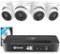 Swann - Master Series Home 8-Channel 4-Dome Camera 4K HD Indoor/Outdoor PoE Wired 2TB HDD NVR Security Surveillance System - White-Front_Standard