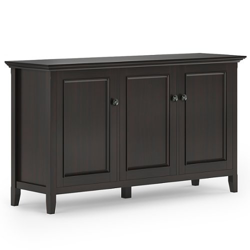 

Simpli Home - Amherst Wide 3 Door Storage Cabinet - Hickory Brown