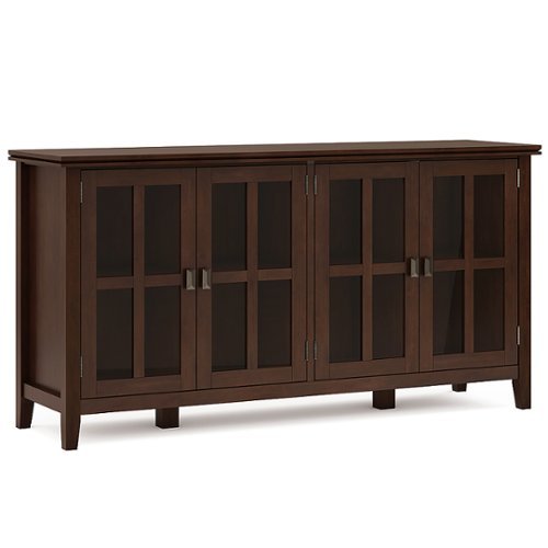 

Simpli Home - Artisan Wide 4 Door Storage Cabinet - Russet Brown