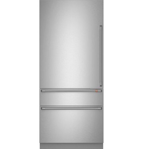 CafÃ© - 20.2 Cu. Ft.Built-In Refrigerator with Bottom Freezer and Wi-Fi - Stainless Steel Left Hinge Door