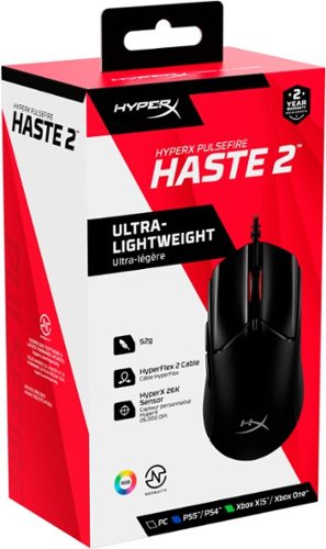 HyperX Pulsefire Haste 2 Lightweight Wired Optical Gaming Mouse with RGB Lighting - Wired - Black BUY IN CANADA